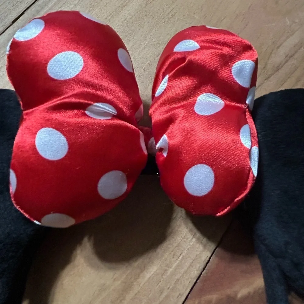 Disney Black Mouse Ears with Minnie Mouse Red Bow